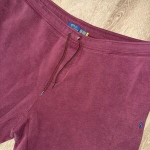 Polo Ralph Lauren Double Knit Sweat Shorts Men's 3XLT Red Maroon Performance